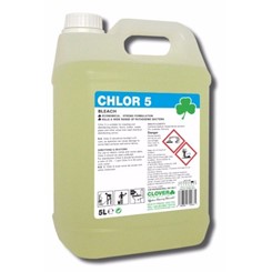 Chlor 5 Bleach 1 x 5 Ltr (5% Chlorine) CHLOR5-P