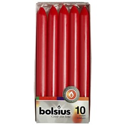 Red Dinner Candles  9" (230mm) Pack of 10