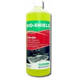 Bio-Shield Lemon Bactericidal Washroom Cleaner Case of 12 x 1Ltr BIOSHILEM205C-C