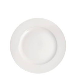 Pure White Wide Rim Plate 8" E10020-P