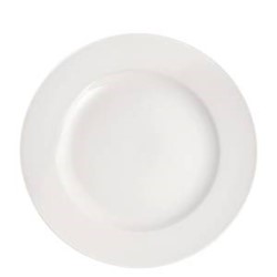 Pure White Wide Rim Plate 10" E10025-C